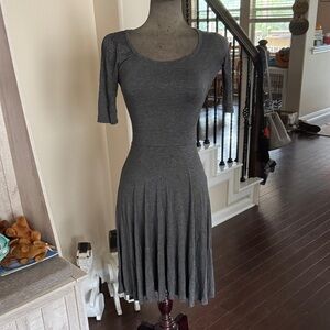 LuLaRoe Charcoal Gray Long Sleeve Dress